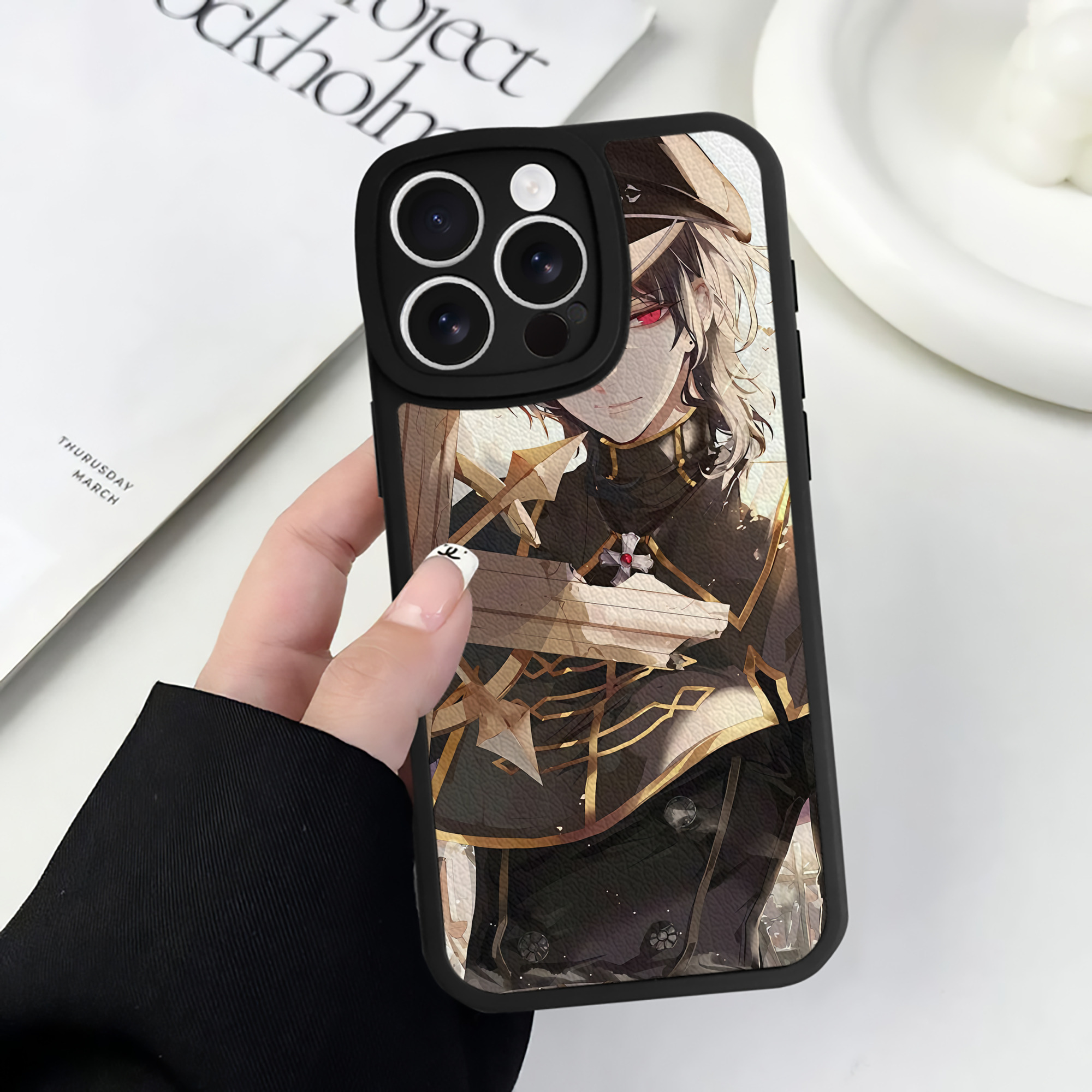 （画像用） 刀剣乱舞 Touken Ranbu 【iPhone 16シリーズ対応】シリコンスマホケース（レザー調） 材質：シリコン